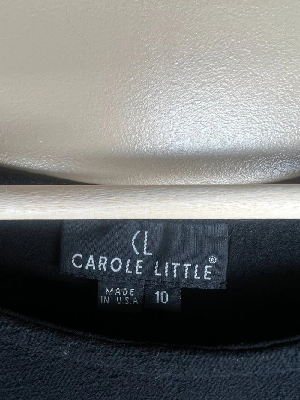 Vintage Carole Little Black Sleeveless Top | Made in USA | 100% Rayon | Size 10